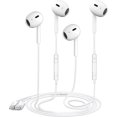 thumbnail image 1 of 2 paquetes de auriculares con cable para iPhone con micrófono incorporado y control de volumen Plug & Play Auriculares estéreo de alta fidelidad con reducción de ruido compatibles con iPhone 14/13/12/, 1 of 5