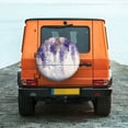 thumbnail image 6 of Logiee Lavender Blooms Window Print Spare Tire Cover, Universal Wheel Protectors,Waterproof Dust-Proof UV Sun Wheel Tire Cover,Fit for SUV, RV, Travel Trailer, Truck-15 inch, 6 of 6