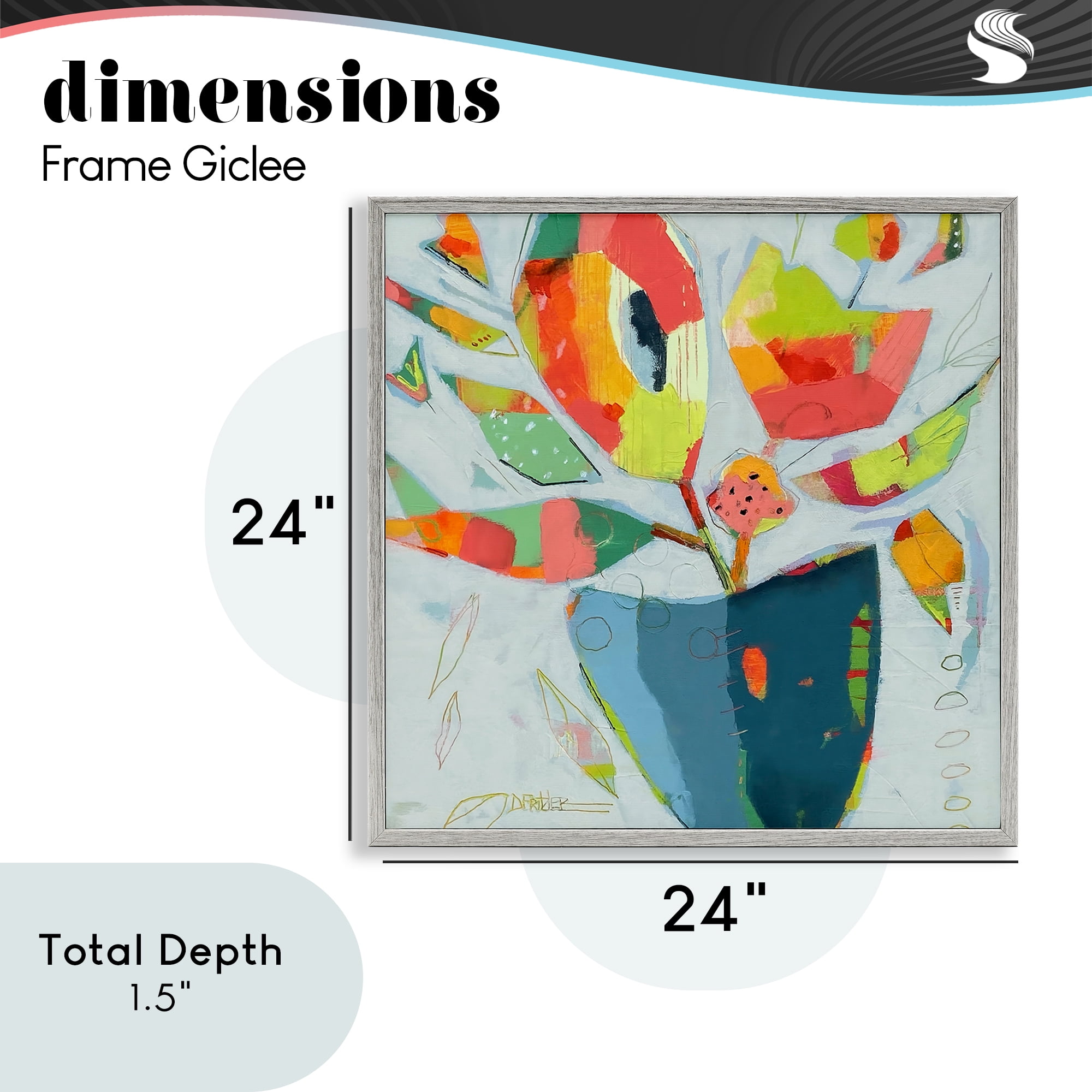 Getting My Groove On Gray Framed Giclee Art, design by Dianna Fritzler