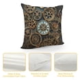 thumbnail image 4 of Autua Gears Steampunk Graphic Decorative Cushion Throw Pillow Cover for Home Couch Living Room Bed Sofa - Short Plush Zipper Closure 1PC 12x12in, 4 of 5