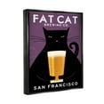 thumbnail image 3 of Stupell Industries Fat Cat Brewing Vintage Typography Graphic Art Jet Black Floating Framed Canvas Print Wall Art, Design by Ryan Fowler, 3 of 8