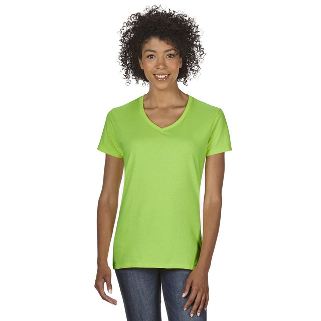 Ladies' Heavy Cotton V-Neck T-Shirt