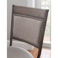 thumbnail image 6 of Linon Franklin Swivel Upholstered Counter Stool Steel Frame in Pewter, 6 of 15