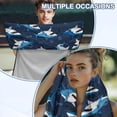 thumbnail image 6 of Bulopur Shark Front Car Seat Cover Towel for Men Skull Decorative Car Seat Protector with Storage Bag for Vacation Running Portable Fit SUV Sedan Truck 1pcs, 6 of 7