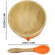 thumbnail image 3 of Plato de bambú para bebé con ventosa antideslizante que incluye plato con ventosa para bebé, plato de alimentación con ventosa estable, cuchara para bebé a juego, juego de vajilla para bebé de alta ca JFHHH pequeña, 3 of 5