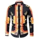 thumbnail image 1 of Camisa informal ajustada de estilo étnico distintivo nacional para hombre, blusas clásicas, camisas de manga larga con cuello vuelto, ropa de vestir, 1 of 6