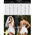 thumbnail image 6 of Chunoy Women Lace Lingerie Front Closure Babydoll V Neck Nightwear Sexy Chemise Nightgown Sleepwear, 6 of 6
