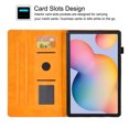 thumbnail image 2 of GSFY Case for Galaxy Tab S6 Lite 10.4 inch 2024/2022/2020, PU Leather Wallet Stand Protective Smart Shell with Pen Holder Auto Sleep Wake for Samsung Galaxy S6 Lite Tablet, Orange Blocks, 2 of 7