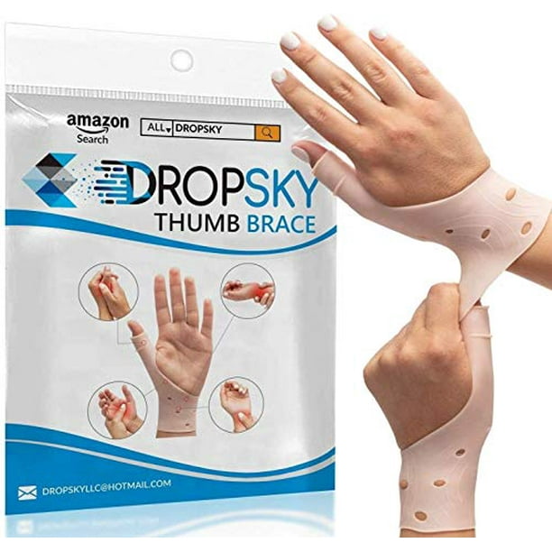 DropSky [4 Pieces] Gel Wrist Thumb Support Braces Soft Waterproof