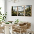 thumbnail image 3 of Hieng Large landscape Canvas Wall Art 16x24 Inch Set of 3 Vintage Nature Scenery Wall Decor Lake Woodland Art Print for Living Room Bedroom Office, 3 of 4