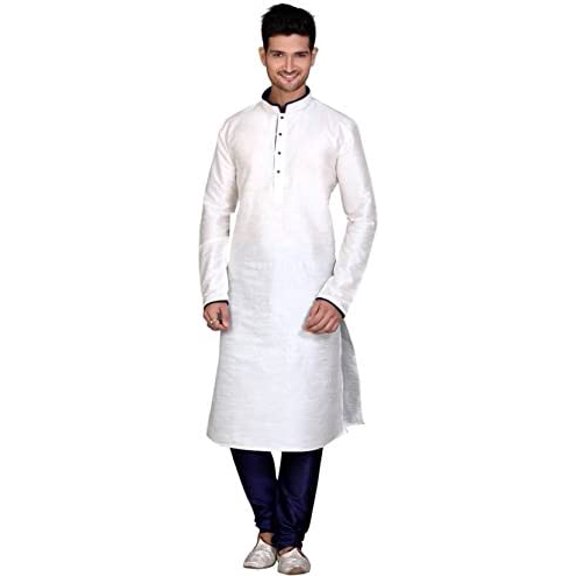Royal Men's Polyester Kurta and Pyjama Set (Clothroyal7_Beige_38)