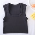 thumbnail image 2 of Stamzod Women's Summer U Neck Tank Tops Workout Cropped Ribbed Summer Camisole Sleeveless Clothes 2026 Dark Gray L, 2 of 5