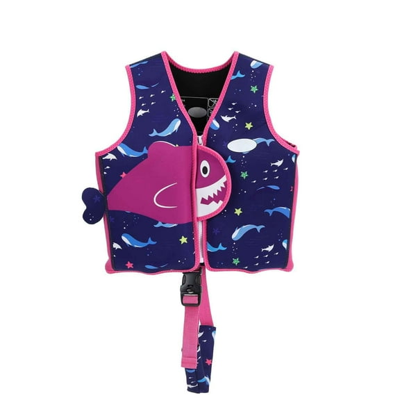 Kids Life Jacket Toddler Adjustable Fit Epe Foam Swimming Vest for Boys Girls Coast Guard Approved Life Vest Children Float Swimsuit Swimwear Buoyancy Jacket for Pool & Beach