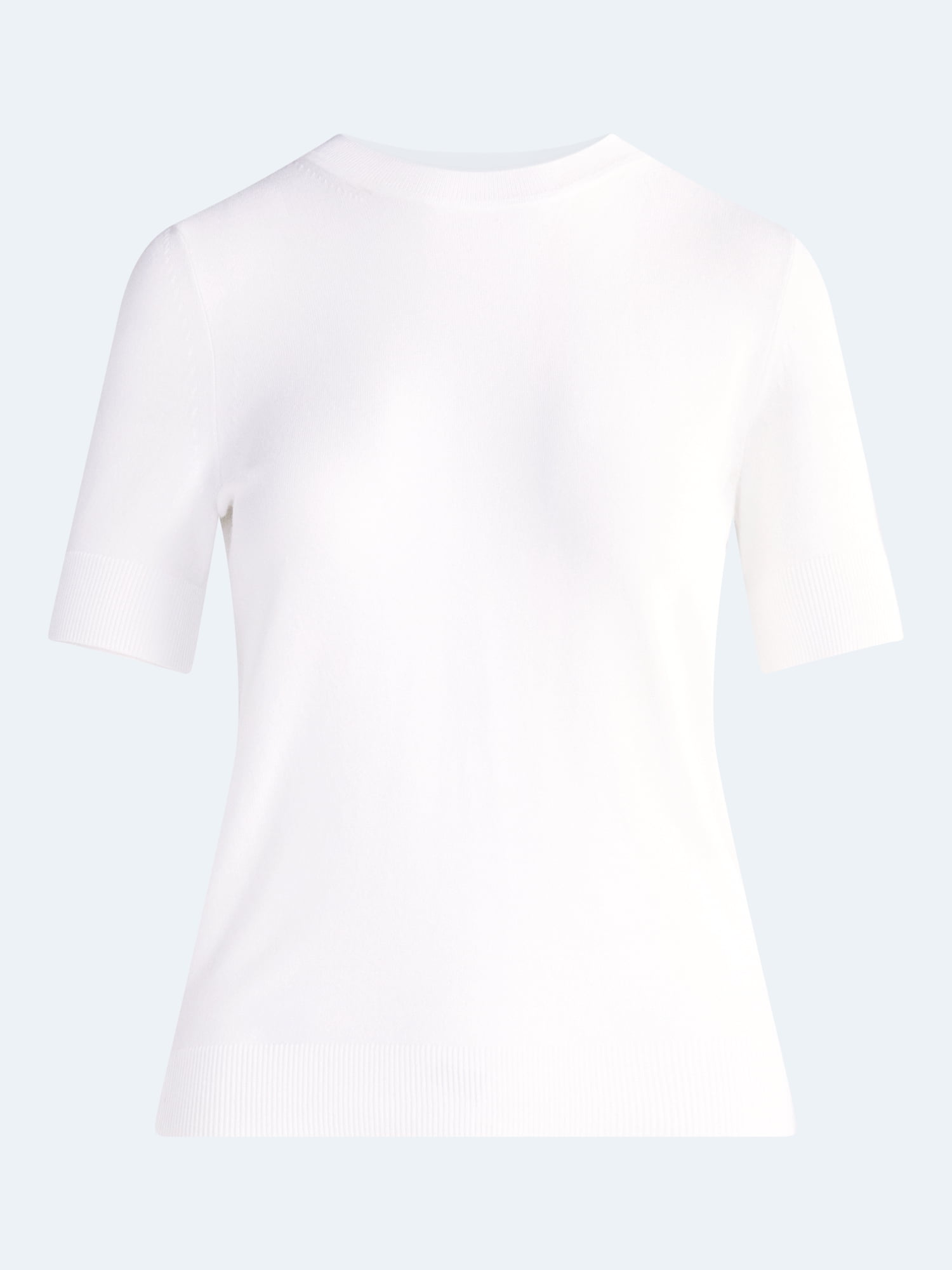 Free Assembly Women's and Women's Plus Cozy Yarn Sweater Tee with Short Sleeves, Sizes XS-4X