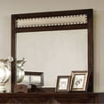 thumbnail image 2 of Benzara Orlaith Transitional Style Walnut Finish Mirror, 2 of 2