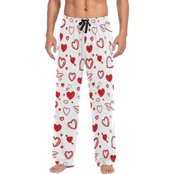 GZHJMY Valentine's Day Pajama Pants for Men, Lounge Pants Lightweight Men Pajama Bottoms with Drawstring Pockets, Christmas New Year Birthday Gifts, X-Large
