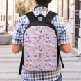 thumbnail image 6 of Goofa Fashionable Cats Pattern 17in Student Backpack - School, Travel, Work Bookbag -Laptop Backpack,Water Resistant College School Computer Bag, 6 of 6