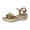 Gold, variant on Sparkly Sequin Orthopedic Platform Sandals for Women Fashion Comfortable Leather Arch Support Wedge Chunky High Heel Dressy Summer Walking Shoes Gold Size 9