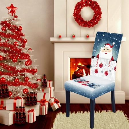 Removable Covers for Dining Room christmas Slipcovers Stretchable High Universal Washable style 2