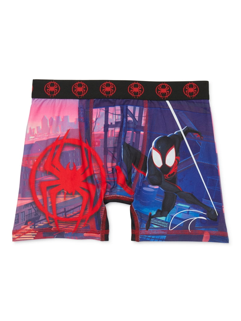 Spider-Man Spider-Verse Boys Boxer Brief Underwear, 4-Pack, Sizes