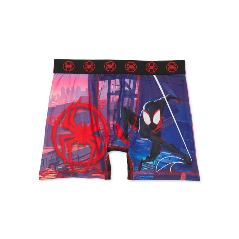 Spider-Man Spider-Verse Boys Boxer Brief Underwear, 4-Pack, Sizes