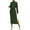 Dark Green, variant on Turtle Neck Dresses for Women Fall Knit Outfits Slit Elastic Waist Long Sleeve Bodycon Midi Sweater Dress