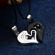 thumbnail image 5 of Corazón de acero, collares de moda, cadena para parejas, acero inoxidable, pares para collares, colgantes, 5 of 7