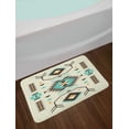 thumbnail image 2 of Southwestern Bath Mat, Ethnic Pattern Design from Ancient Aztec Culture with Indigenous Zigzag Motifs, Non-Slip Plush Mat Bathroom Kitchen Laundry Room Decor, 29.5 X 17.5 Inches, Multicolor, Ambesonne, 2 of 2