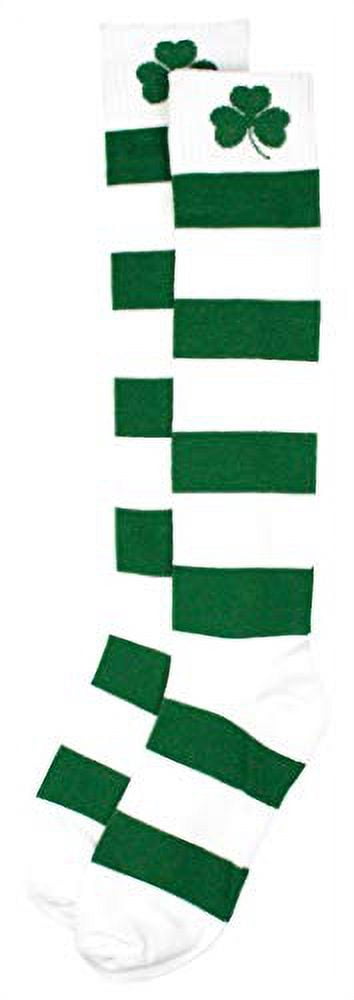 Irish St Patrick's Day Striped Dress Socks - Donegal Bay - Unisex - One Size - Mid-Calf