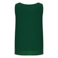 thumbnail image 4 of YYDGH Women's Chiffon Double Layered Tank Tops Summer Sleeveless Crew Neck Casual Blouses Shirts Green XXL, 4 of 7