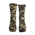 thumbnail image 2 of Women's Men's Green Army Camouflage Colorful Novelty Pattern Crew Athletic Socks, 2 of 7