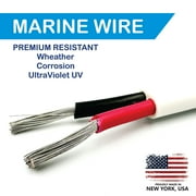 NATIONAL Wire&Cable - 16 Gauge 2 Conductor Marine Wire - 25 Ft - Made in USA - Tinned Copper Duplex Boat Wire