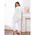 thumbnail image 4 of MINTREUS Women's Plus Pajama Set Warm Fleece Lounge Set Long Sleeve Sleepwear Ladies Ultrasoft Pjs, 4 of 7