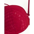 thumbnail image 7 of Deyllo Women's Sexy Lace Plunge Padded Underwire Push Up Bra, Red 34DD, 7 of 7