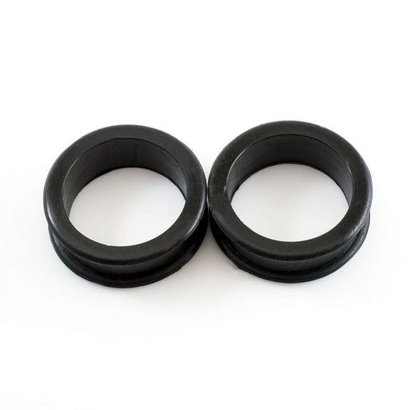 BodyJewelryOnline Pair of Black Silicone Tunnels Plug Ear Gauges Double Flared Flexible Skin Unisex