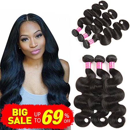 Bestsojoy 10a Peruvian Virgin Hair Body Wave 3 Bundles 100
