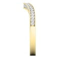 thumbnail image 4 of 0.35 Carat (ctw) 10K Yellow Gold Round Cut White Diamond Ladies Stackable Anniversary Wedding Contour Band Guard Ring, 4 of 4
