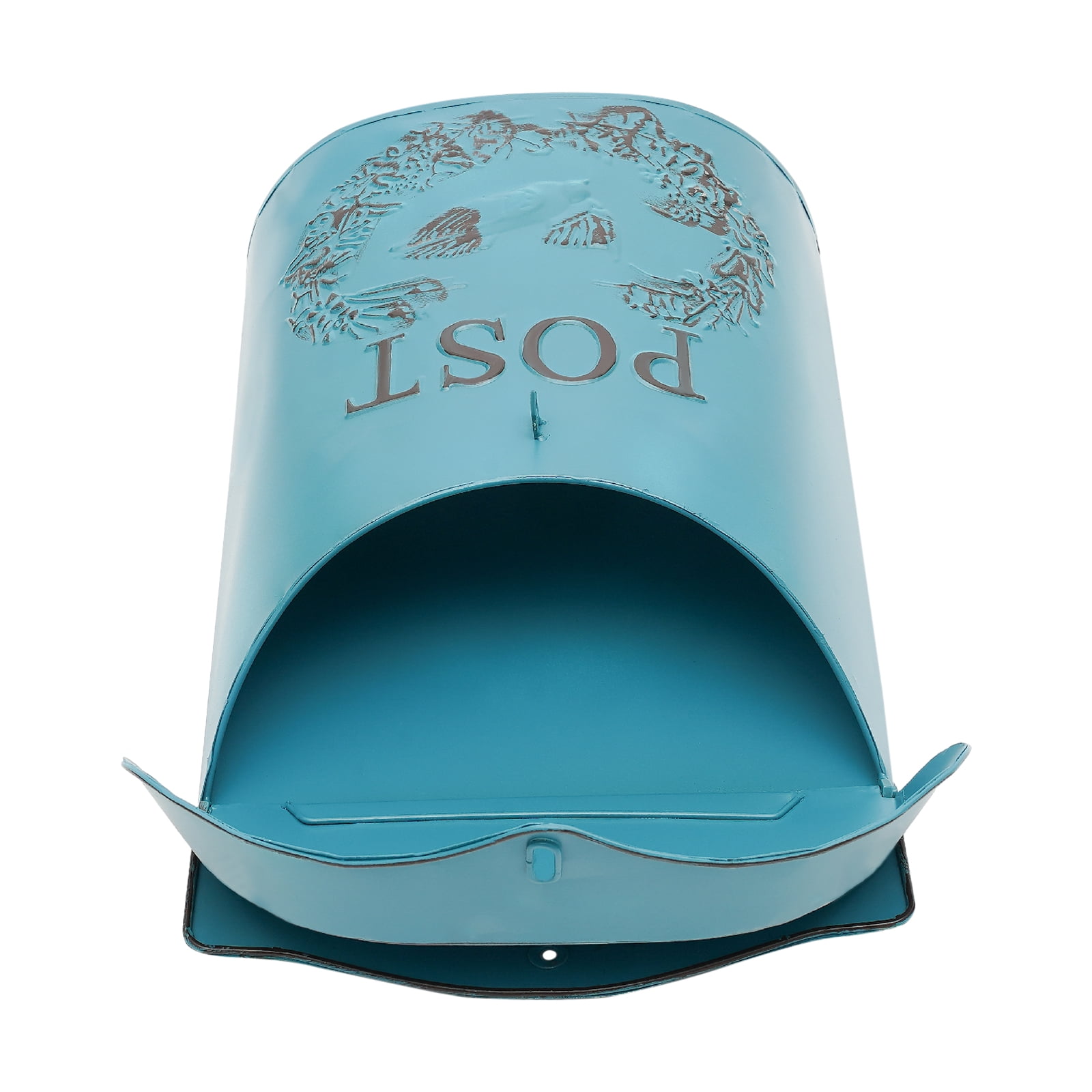 Mailboxes for Homes, Vintage Blue Inspired Shabby Post Mailbox, Wall Mounted Mailbox for Outdoor Vintage Garden Decoration