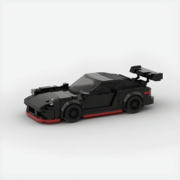 Brick Porsche 911 Gt3 Rs Super Car Toy Model Building Compatible With Lego Kit Great Gift 313 Pieces Black