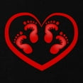 thumbnail image 2 of CafePress - Twin Baby Footprints Red Maternity T Shirt - Maternity Dark T-Shirt, 2 of 3