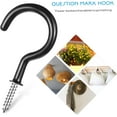 thumbnail image 3 of Wall Hooks 12 Pcs Ceiling Hook Plant Hanger Hooks Flower Baskets for Outdoor Lantern Hooks Ceiling Lantern Hooks Hanging Plant Hooks Cup Hooks Kitchen Screw-in, 3 of 5