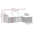 thumbnail image 2 of vidaXL Garden Sofa Set Brown, Cream White, 2 of 4