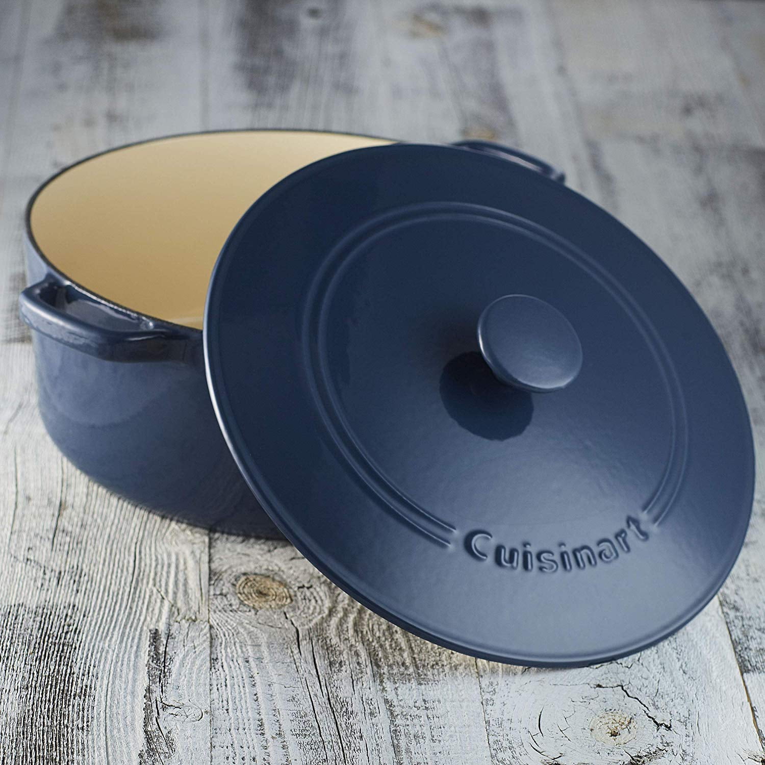 Cuisinart 3 Qt Casserole, Covered, Enameled Provencial Blue — Luxio