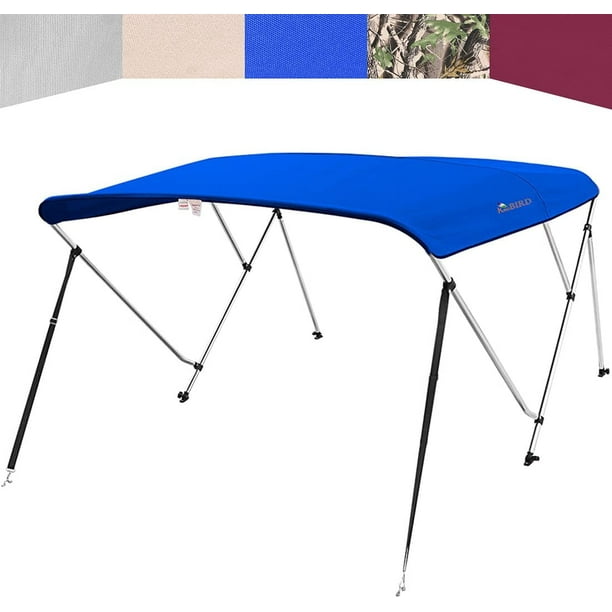 KING BIRD 3 Bow Bimini Boat Top Cover Sun Shade Boat Canopy Waterproof