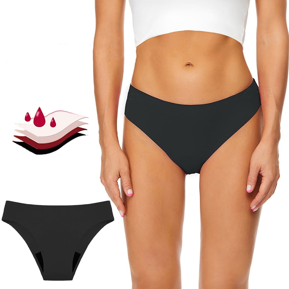 Mlqidk Period Swimwear Black Menstrual Leakproof Bikini Bottoms