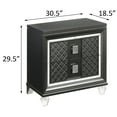 thumbnail image 7 of DeeHome Metallic Grey 2-drawer Nightstand, 7 of 7