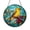Acrylic 3.5 Inch, variant on Yellow Bird Stained Glass Window Panel, Colorful Sky and Berry Scene Art for Nature Inspired Living Spaces