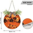 thumbnail image 3 of Coolnut Happy Halloween Welcome Sign Front Door Round Wall Door Sign with Flowers Hanging Sign for Entryway Front Porch Hallway Yard Garden Home Decor, 3 of 7