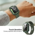 thumbnail image 5 of KOMI 2-Pack for Apple Watch 44mm Screen Protector Case,for iWatch Series 8/7/6/5/4/Series SE/SE 2 44mm Protection Cover All-Around Tempered Glass Screen Protector Case Ultra-Thin - Green, 5 of 5