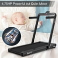 thumbnail image 4 of Barara King Treadmill, Electric Treadmill, Walking Jogging Machine,4.75HP 2 In 1 Folding Treadmill with Remote APP Control-Black, 4 of 8